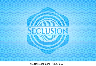 Seclusion water representation emblem. Vector Illustration. Detailed.