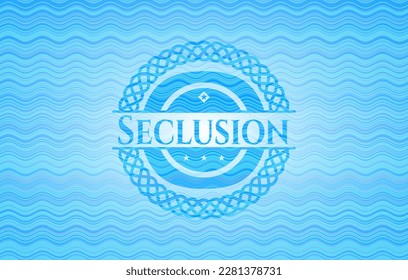 Seclusion water wave representation style emblem. Vector Illustration. Detailed. 