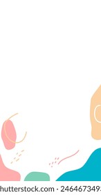 segundo conjunto abstracto de la cubierta de las Formas del fluido de tosca beige rosado. Fondos de Vertical de colección con diferentes Formas onduladas
