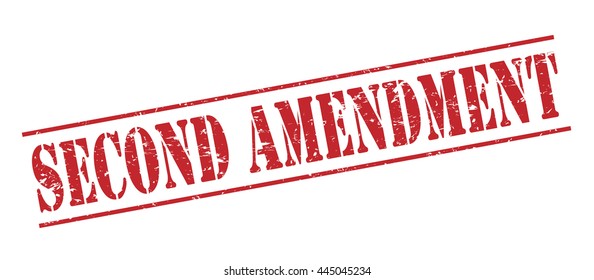 Second Amendment Vector Stamp On White Background