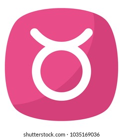 Second astrological sign, taurus zodiac symbol
