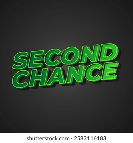 Second chance text effect design for social media ads in square size