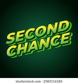 Second chance text effect design for social media ads in square size