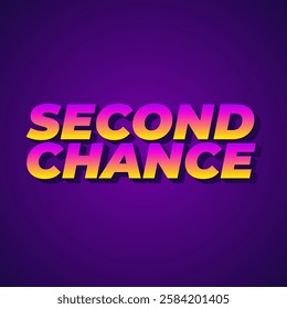 Second chance text effect design for social media ads in square size