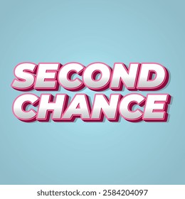 Second chance text effect design for social media ads in square size