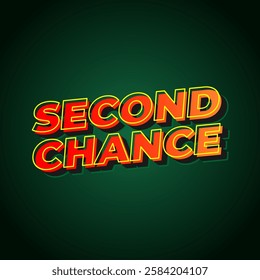 Second chance text effect design for social media ads in square size