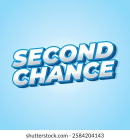 Second chance text effect design for social media ads in square size