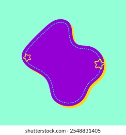 Second Funny Minimalist Abstract Shape Element with Star and Love icon. Eighth Style Shape Element. High Quality Vector Icon. Editable Vector