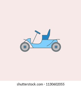 second generation of cars field outline icon. Element of generation icon for mobile concept and web apps. Field outline second generation of cars icon on colored background