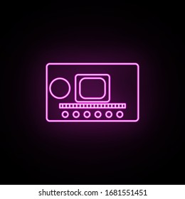 Second generation of tvs neon icon. Simple thin line, outline vector of generation icons for ui and ux, website or mobile application