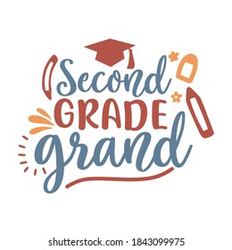 Second grade grand SVG vector arts.