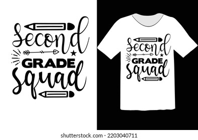 Second Grade Squad Svg Design