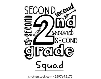 Second Grade Squad Typography Design