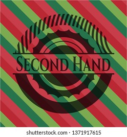 Second Hand christmas badge background.