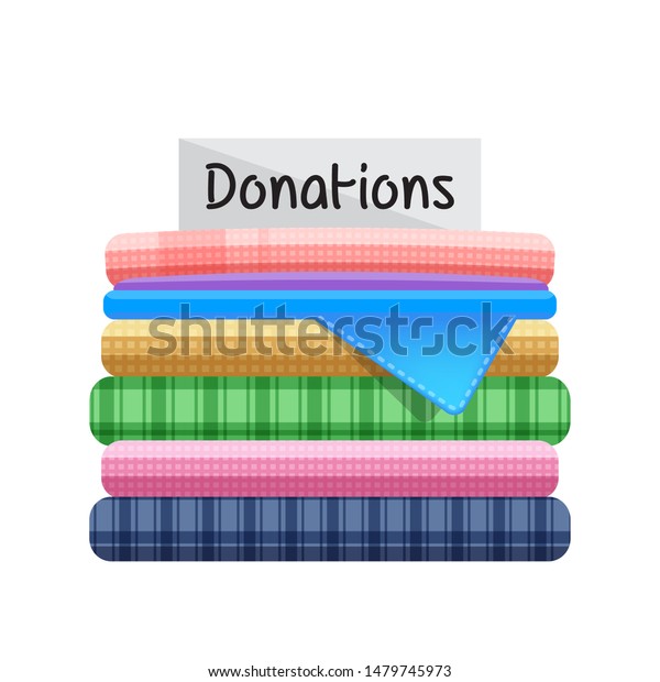 Second Hand Clothes Donations Isolated On Stock Vector Royalty Free 1479745973