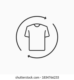 Second hand concept. Recycle clothing concept. Laundry and dry cleaning icon. Vector
