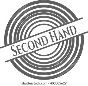 Second Hand drawn with pencil strokes