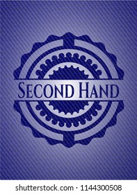Second Hand emblem with jean texture