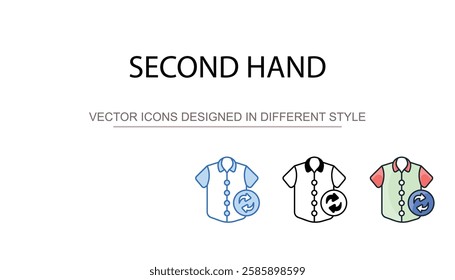 Second Hand icon design with white background stock illustration