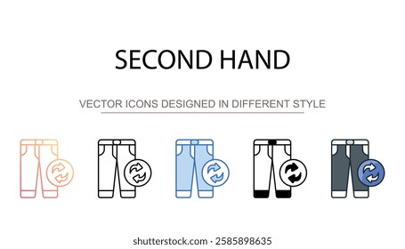 Second Hand icon design with white background stock illustration