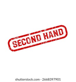 Second hand - red grunge stamp