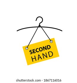 Second hand shop logo on white background. Template for logo