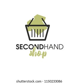 Second hand shop. Template for logo
