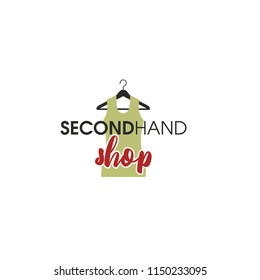 Second hand shop. Template for logo