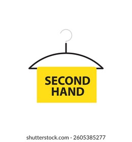 Second hand shop. Template for logo. Vector stock illustration.