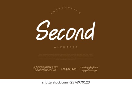 Second handwrite font Calligraphy Logotype Script Brush Font Type Font lettering handwritten