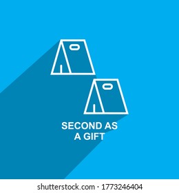 segundo como regalo de icono, vector de icono de negocio