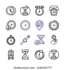second Icon Set with line icons. Modern Thin Line Style. Suitable for Web and Mobile Icon. Vector illustration EPS 10.