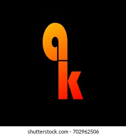 The second A and K bubble marking logo
