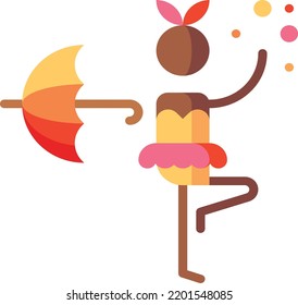 Second Line Isolated Design Element Stock Illustration. Vector On A White Background