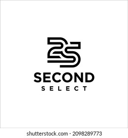 Second Logo Design. initials 2S. second.