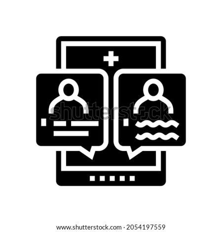 second opinion glyph icon vector. second opinion sign. isolated contour symbol black illustration