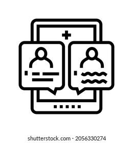 Second Opinion Line Icon Vector. Second Opinion Sign. Isolated Contour Symbol Black Illustration