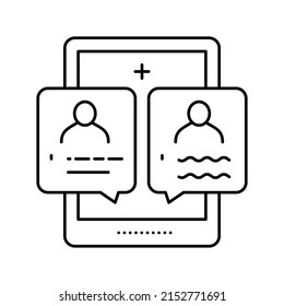 second opinion line icon vector. second opinion sign. isolated contour symbol black illustration