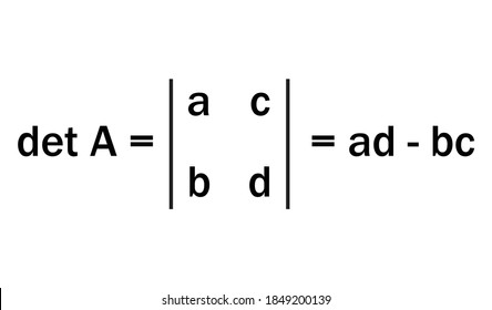 second order determinants on white background