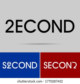 Second Ordinal Number Name Logo Vector Stock Vector (Royalty Free ...