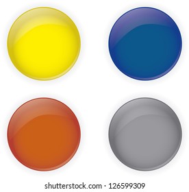 Second Pack of Glossy Butons,vector illustration.