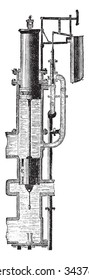 Second period of distribution, vintage engraved illustration. Industrial encyclopedia E.-O. Lami - 1875.
