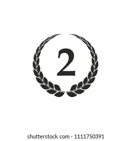 Second place. Laurel wreath
