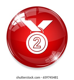 second place medal icon