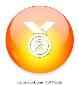 second place medal icon