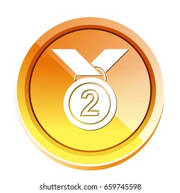 second place medal icon