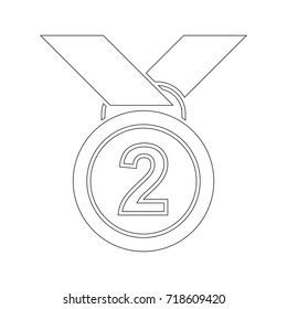 second place medal icon