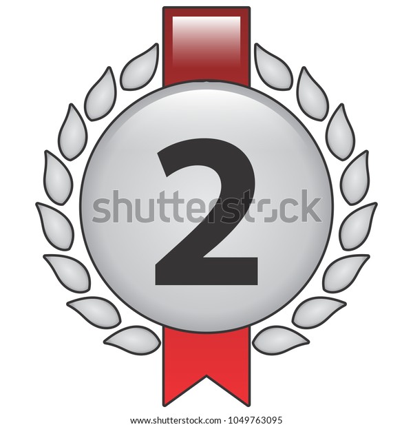 Second Place Silver Medal Emoji Vector Stock Vector Royalty Free