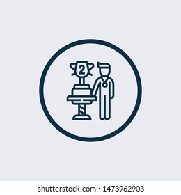 Second prize icon isolated on white background. Second prize icon simple sign. Second prize icon trendy and modern symbol for graphic and web design. Second prize icon flat vector illustration for log