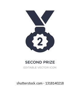 second prize icon on white background. Simple element illustration from Sports concept. second prize icon symbol design.